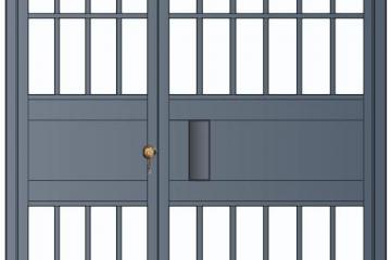（雙扇電控平開門、柵欄門）